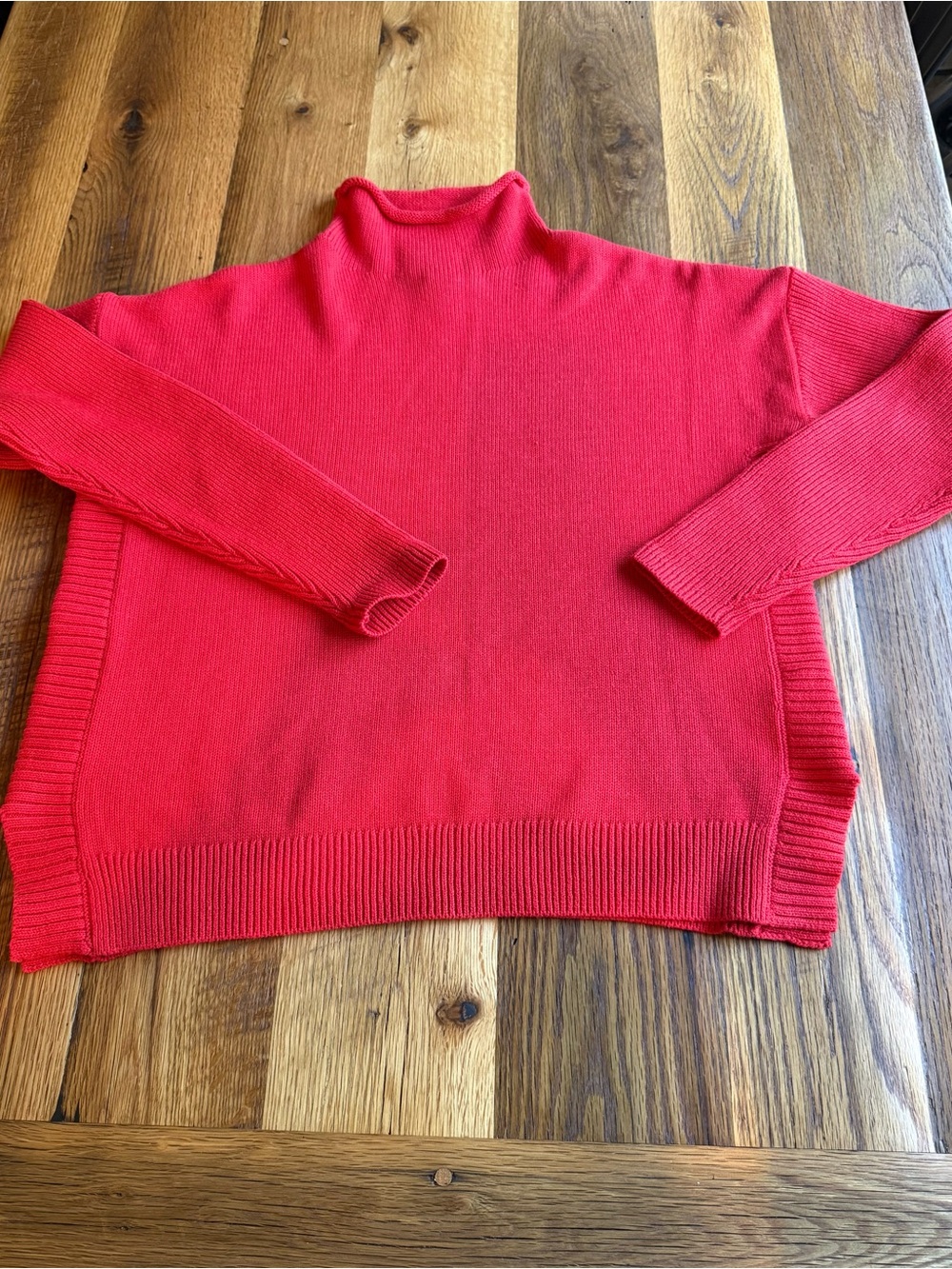 Tahari Vibrant Red Cowl-Neck Sweater
